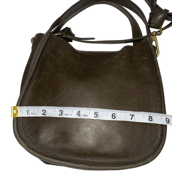 Madewell Sydney Forest Green Genuine Leather Crossbody Bag Adjustable Strap - Picture 13 of 16